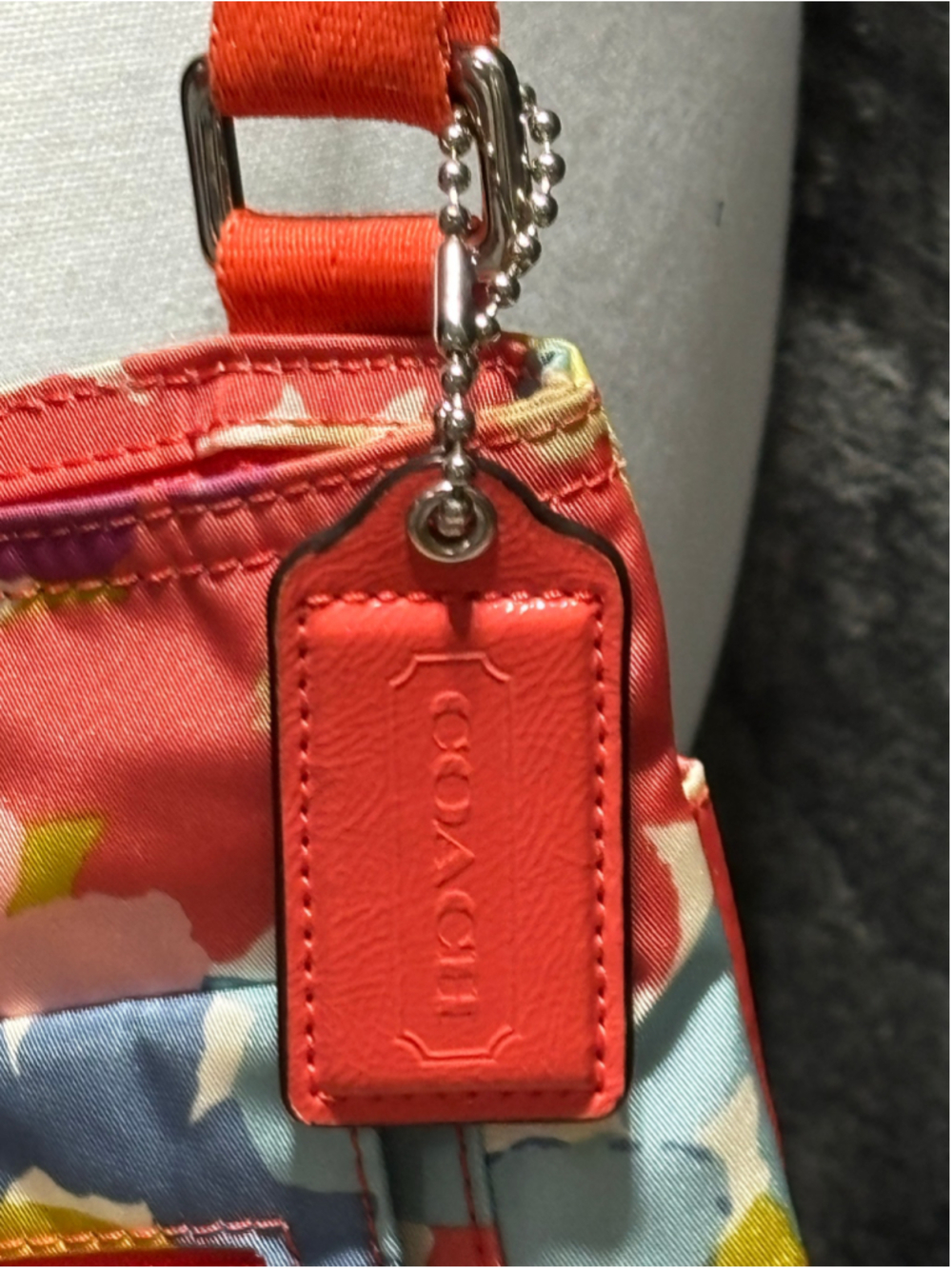 COACH Getaway Floral Nylon Y2K Travel Crossbody File Bag Multicolor F30021 - Picture 4 of 13